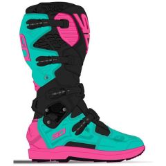 Bottes de moto Off Road Homme Sidi CROSSFIRE 3 SRS Black Mint Pink