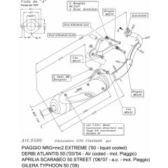 0586 - Exhaust LeoVince SITO APRILIA SCARABEO 50 STREET (06-07)