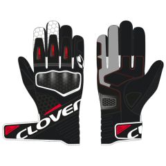 Motorcycle Gloves Clover Predator-2 White/Red/Black