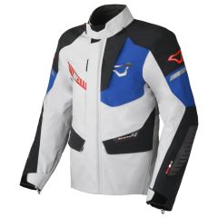 Blouson de moto Homme Macna Synchrone Imperméable Grey / Blue