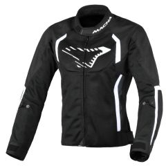 Blouson de moto Femme Macna Grisca Black / White