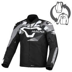Blouson de moto Homme Macna Admyre Imperméable Black / White