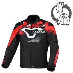 Blouson de moto Homme Macna Admyre Imperméable Black / Red
