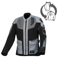 Blouson de moto Femme Macna Travelair Grey / Blue