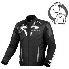 Blouson de moto Homme Macna Sevent Imperméable Black / White