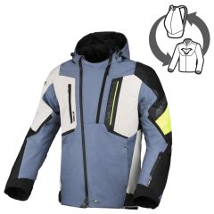 Blouson de moto Homme Macna Angle 2.0 Imperméable Grey / Yellow