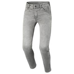 Motorcycle Pants Denim Man Macna Portola Slim Fit Grey