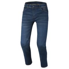 Motorcycle Pants Denim Man Macna Vinton Straight Fit Dark Blue