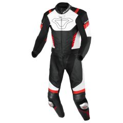 Motorcycle Suit Leather Man Macna Varshall 2 pc Black / Red