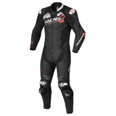 Motorcycle Suit Leather Man Macna Blitz 2pc Black / White