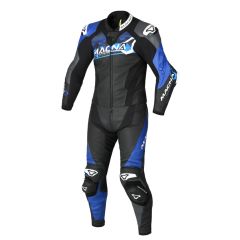 Motorcycle Suit Leather Man Macna Blitz 2pc Black / Blue