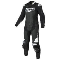 Motorcycle Suit Leather Woman Macna Blitz 2pc Black / White