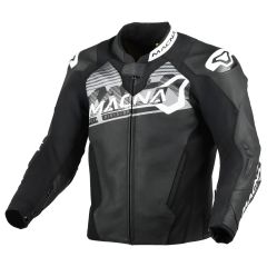 Blouson de moto Cuir Homme Macna Blitz Black / White