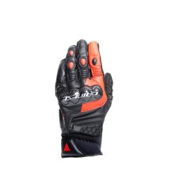 Motorcycle Leather Gloves Dainese Carbon 4 Short Black/Fluo-Red