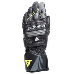 Druid 4 Black/Charcoal-Gray/Fluo Yellow Dainese Leather Gloves