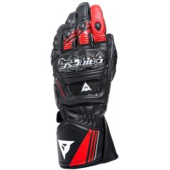 Dainese Druid 4 Black/Lava-Red/White Leather Gloves
