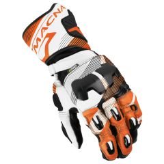 Motorcycle Gloves Man Macna Powertrack 2.0 Grey / Orange