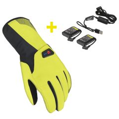 Motorcycle Gloves Man Macna Spark Kit. Electronically Heated Fluorescent Yellow