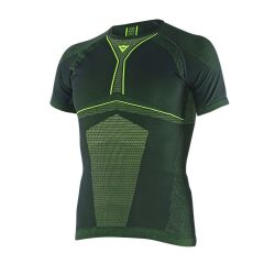 Shirt Thermal Moto Dainese D-Core Dry Tee SS Black/Fluo-Yellow