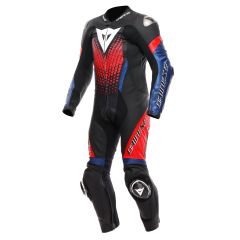 Motorradanzug Gelochtes Leder Mann Dainese Laguna Seca 6 Black/Blue/Red