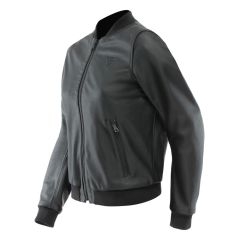 Motorradjacke Leder Frau Dainese ACCENTO Perforiert Black
