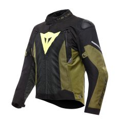Veste de moto D-DRY® Homme Dainese SUPER SPRINT Imperméable Black/Green/Fluo Yellow