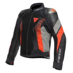Blouson ABSOLUTESHELL™ Homme Dainese SUPER RIDER 2 Black/Dark-Gull-Gray/Fluo-Red