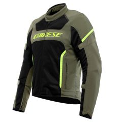 Veste de moto Homme Dainese AIR FRAME 3 TEX Été Army Green/Black/Fluo Yellow