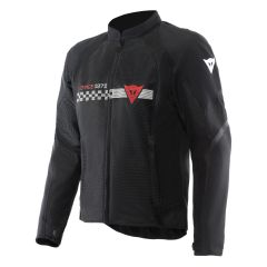Motorcycle Jacket Man Dainese HEROSPHERE AIR Summer Black/White Stripes/Red