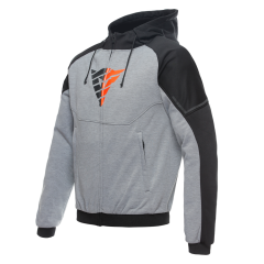 Veste polyester Homme Dainese DAEMON-X Mélange-Gris/Noir/Rouge-Fluo