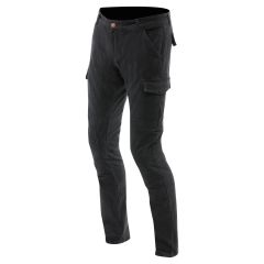 Motorcycle Pants stretch fabric Man Dainese CARGO SLIM Black
