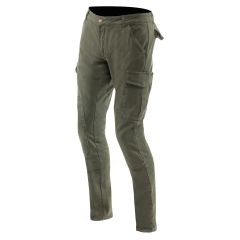 Motorcycle Pants stretch fabric Man Dainese CARGO SLIM Army-Green