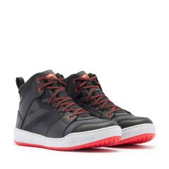Motorcycle Shoes D-WP® Man Dainese SUBURB Black/White/Red-Lava