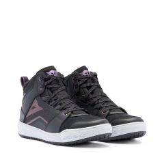 Motorcycle Shoes Woman Dainese SUBURB D-WP Waterproof Black/White/Metal Purple