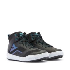 Motorcycle Shoes Woman Dainese SUBURB AIR Summer Black/White/Harbor Blue
