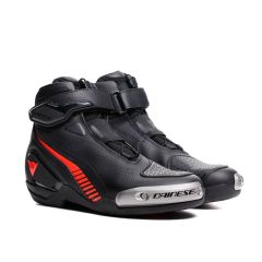 Motorcycle Shoes Microfiber Man Dainese SUPERYA Black/Red-Fluo