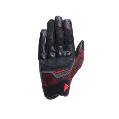 Motorcycle Gloves Fabric Man Dainese ERMEX  Summer Black/Red-Lava