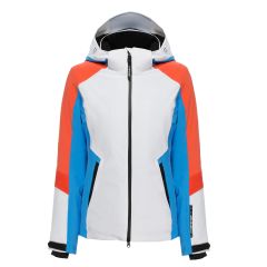 Chaqueta de esquí Dermizax®EV Mujer Dainese SPEED DEMON LAB White/Coral/Blue