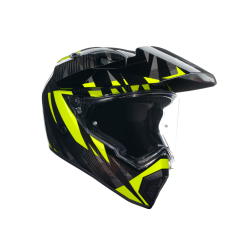 Full-Face Helmet AGV AX9 CARBON Steppa Carbon/Grey/Yellow Fluo