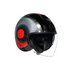 Jet Helmet AGV ETERES Levanto Black/Silver/Red
