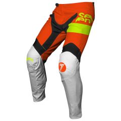 Pants Motocross Seven Vox Fracture White/Flo Orange