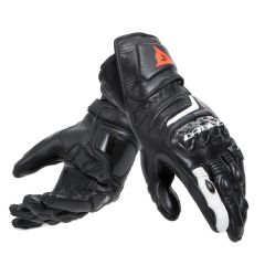 Dainese Carbon 4 Lady Schwarz / Schwarz / Weiß Motorrad Lederhandschuhe