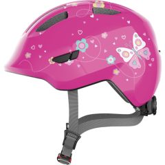 Cycling Helmet Kids Abus Smiley 3.0 Pink Butterfly