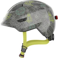 Cycling Helmet Kids Abus Smiley 3.0 LED Grey Space