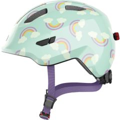 Cycling Helmet Kids Abus Smiley 3.0 LED Blue Rainbow