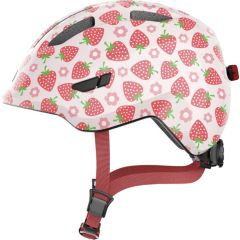 Cycling Helmet Kids Abus Smiley 3.0 LED Rose Strawberry