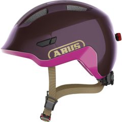 Cycling Helmet Kids Abus Smiley 3.0 ACE LED Royal Purple