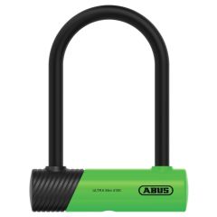 U-Shackle Lock Abus Ultra Mini 410K/150HB140 green + Bracket SH