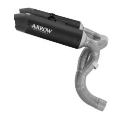 77004PRN - Auspufftöpfe Arrow Round Sil Dark Titan Ducati Panigale V2 (25-)