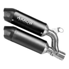 77521PRN - Exhaust Muffler Arrow Round Sil Dark Ducati Monster 890 V2 (26-)